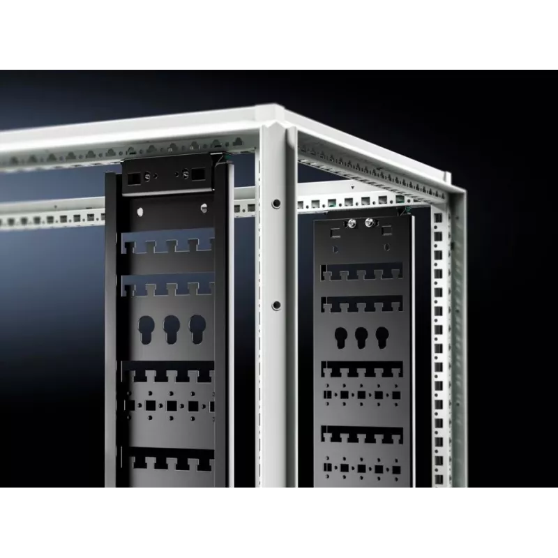 Rittal 5302.120 Cable Management Panel 1U 19 inch RAL 9005