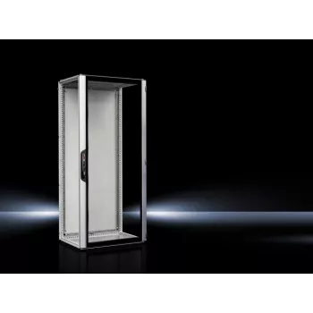 Rittal 5327.190 Freestanding 42U Server Rack Enclosure IP55, 800x1000x2000 mm, Black/Grey, Tempered Glass Door