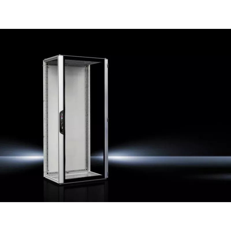 Rittal 5327.190 Freestanding 42U Server Rack Enclosure IP55, 800x1000x2000 mm, Black/Grey, Tempered Glass Door