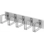 RITTAL 7996.626 19 inch 2U Cable Management Panel with 5 Metal Routing Brackets 120x60 mm, Light Grey RAL 7035