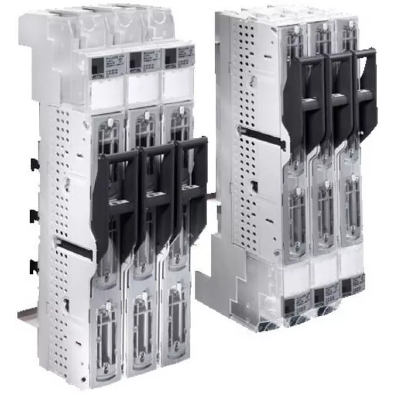 Rittal 9346.030 Busbar Support 160 A 3-Pole for RiLine60 System, Polyamide, Black/Grey