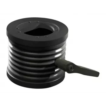 Rittal CP Tilt Adapter ±45° for Support Arm Connection Ø 130 mm, Die-cast Aluminium, Graphite Grey RAL 7024 6206.420