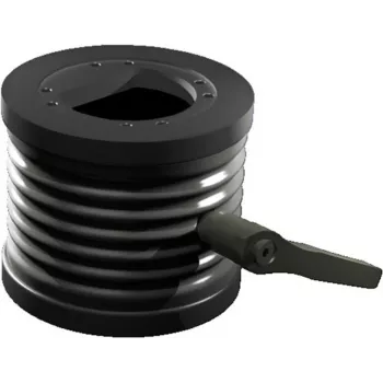 Rittal CP Tilt Adapter ±45° for Support Arm Connection Ø 130 mm, Die-cast Aluminium, Graphite Grey RAL 7024 6206.420