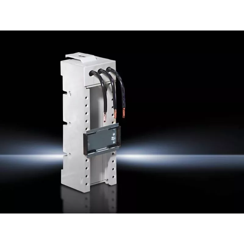 Rittal SV 9627.000 Busbar Support, 3-Pole, Polyamide, White, for RiLine60, 690V AC, 1600A, Snap-on Mounting, 1 Piece