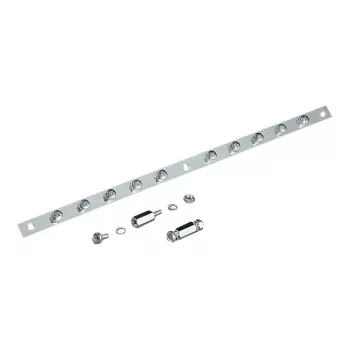 Rittal SZ 2413.375 Flat Busbar, 10 Connections, Steel, 375 mm, 100 A, 690 V AC