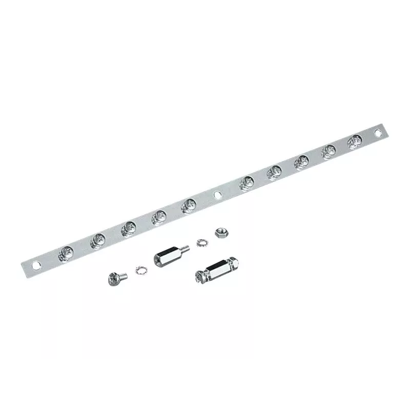 Rittal SZ 2413.375 Flat Busbar, 10 Connections, Steel, 375 mm, 100 A, 690 V AC