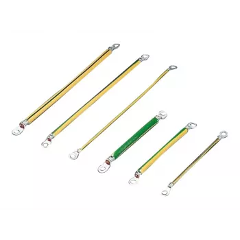 Rittal SZ Earthing Strap, 6 mm², 200 mm, M6 Ring Terminals, 10-Pack 2569.000