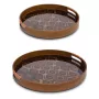Rituali Domestici Galateo Set of 2 Round Serving Trays, White Melamine, 38 cm & 30 cm