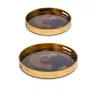 Rituali Domestici Galateo Set of 2 Round Trays Irises