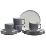 Ritzenhoff & Breker Jasper 12-Piece Stoneware Coffee Service Set, Grey with Glossy Glaze 407648