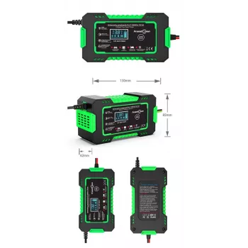RJ TIANYE FreedConn RJ-C 120501A 12V 6A Smart Automatic Battery Charger for Lead-Acid AGM GEL EFB with LCD Display