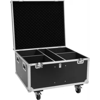 Roadinger Flight Case for 4x THA-100F MK3 with Castors Black 885x780x620 mm 100 kg