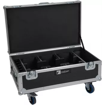 ROADINGER Flight Case for 6x Futurelight AKKU UP-4 QCL Spot QuickDMX MK2 with Charging Function and Castors 31005255