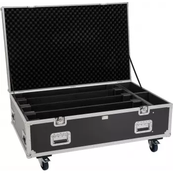 ROADINGER Flightcase PRO 4x LED BAR-8 SWING with Castors Black max. 50 kg