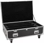 ROADINGER Flightcase PRO 4x LED BAR-8 SWING with Castors Black max. 50 kg