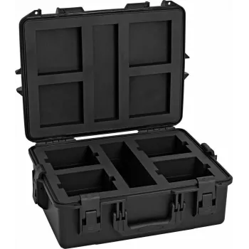 ROADINGER Plastic Case for 4x AKKU UP-4 QCL Spot QuickDMX MK2, Black, 55x42.5x21 cm