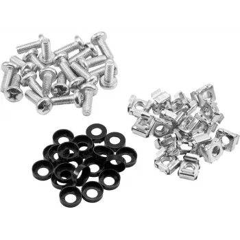 ROADINGER Rack Screw Set 20x M6 x 15 mm for 19 inch Rack Mounting