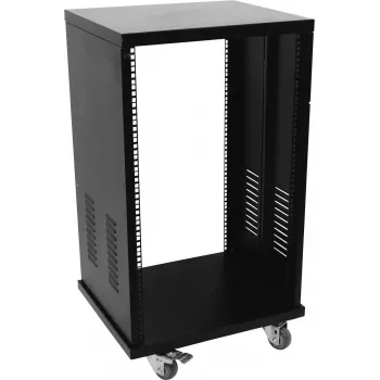 ROADINGER Steel Rack SR-19, 24U, 19 inch, Black, Flat-Pack, 50 kg Load 30103198