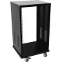 ROADINGER Steel Rack SR-19, 24U, 19 inch, Black, Flat-Pack, 50 kg Load 30103198