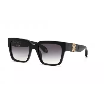 Roberto Cavalli Women's Sunglasses SRC040M540700 54mm Butterfly Square Black Grey Gradient UV400
