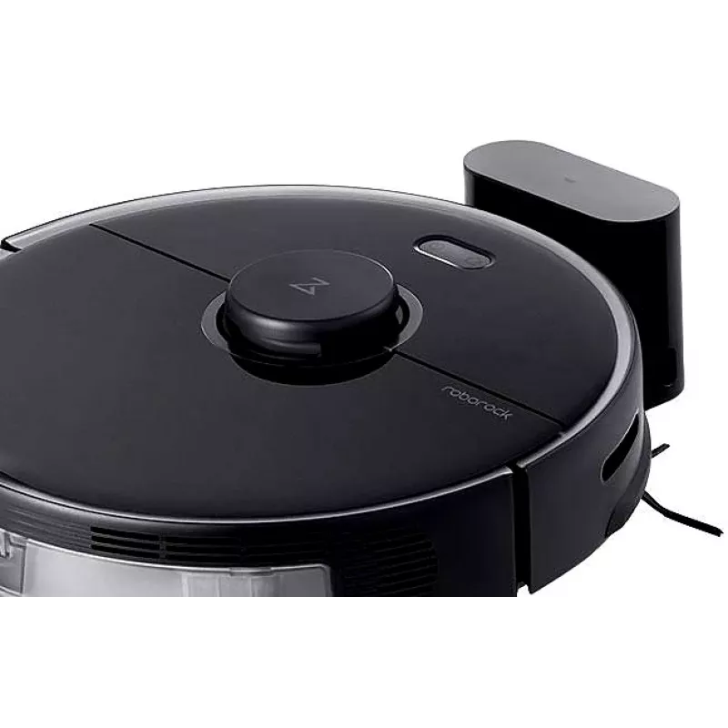 Roborock S5 Max Robot Vacuum - Bagless - Black - Round - 0.46 L - Carpet - Hard Floor
