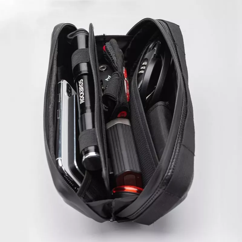 ROCKBROS 1.5L Bicycle Top Tube Bag Waterproof Hard Shell Frame Bag with Reflective Logo