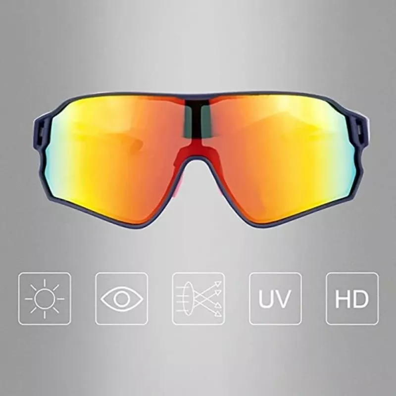 Rockbros 10134PL Polarized Cycling Glasses - Blue and Pink