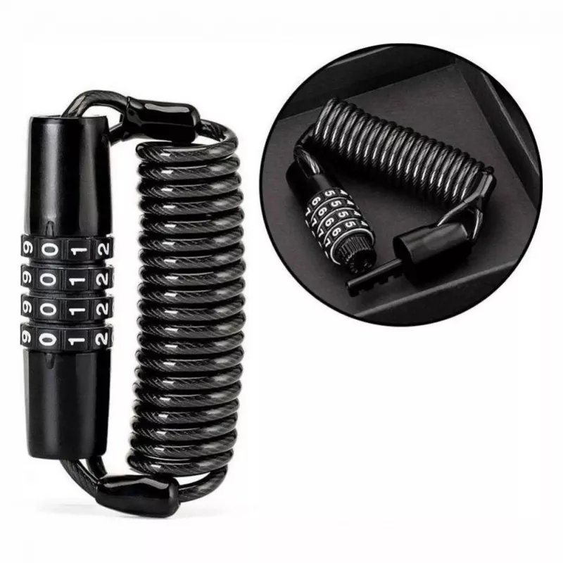 ROCKBROS T609 Bicycle Lock with 1.5 m Combination Cable - Black