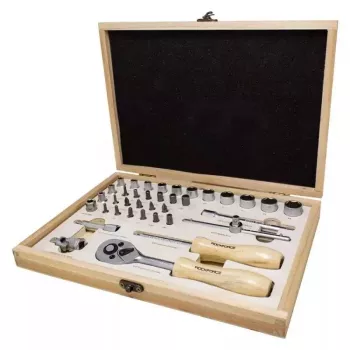 ROCKFORCE 1/4 inch Drive 38-Piece Socket Wrench Set with Ratchet and Bits