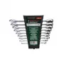 ROCKFORCE 9-Piece Metric Ratchet Combination Wrench Set, Chrome Vanadium Steel, 72-Tooth, 8-22mm, DIN Standard
