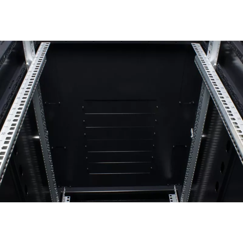 Rockstable 18U 19-Inch Server Rack Cabinet with Mesh Front Door - Freestanding - 800 kg Load Capacity - Key Lock - Cable Management Rails - Adjustable Feet (RS19-8018PP)