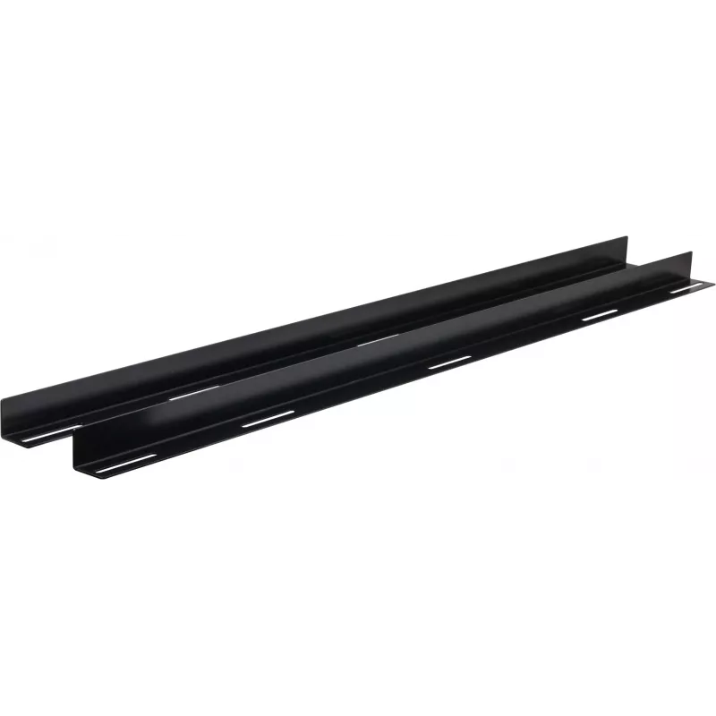 Rockstable 19 L-Support Rails for 1200mm Depth - Rack Rail Set - Black - Steel - 48.3 cm (19 Inch) - 35 mm - 950 mm