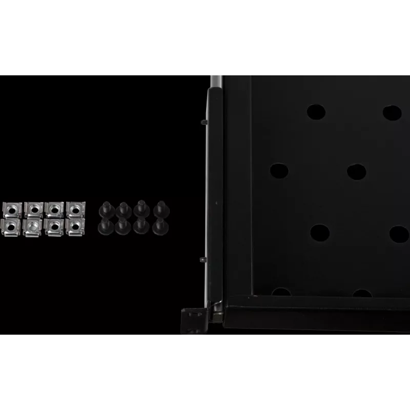 Rockstable 1U 19 Inch Extendable Rack Shelf - Sliding Shelf - SPCC Steel - Black - 25 kg Load Capacity (RS19-UH69)
