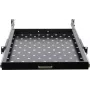 Rockstable 1U 19 Inch Extendable Rack Shelf - Sliding Shelf - SPCC Steel - Black - 25 kg Load Capacity (RS19-UH69)