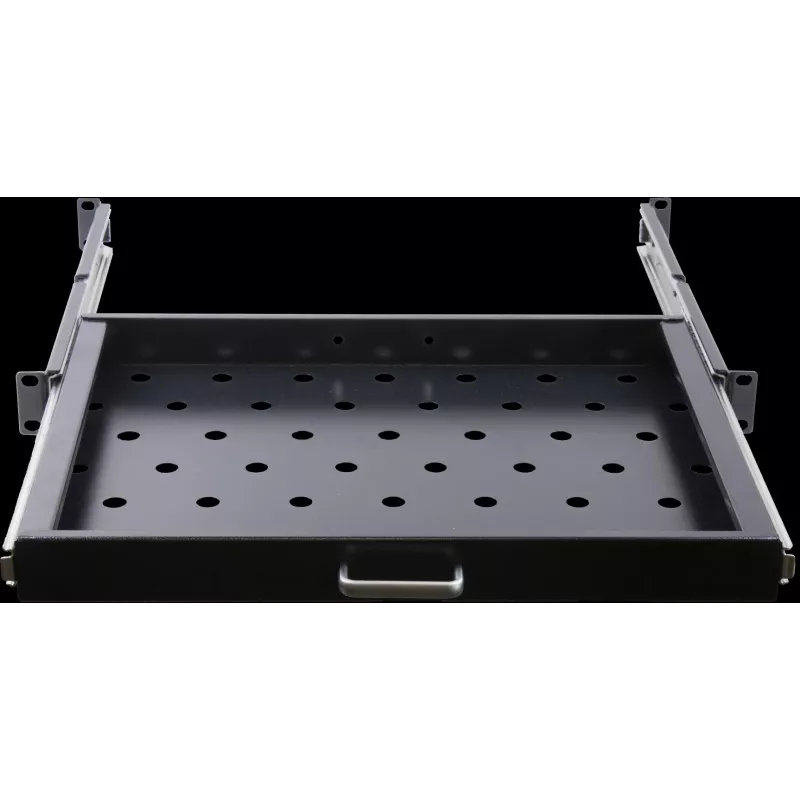 Rockstable 1U 19 Inch Extendable Shelf - Shelf - SPCC Steel - Black - 1 Piece(s) - 3.45 kg (RS19-UH66)