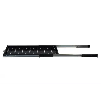 Rockstable 1U 19 Inch Extendable Shelf - Sliding Rack Shelf - SPCC Steel - Black - 5.87 kg (RS19-UH612)