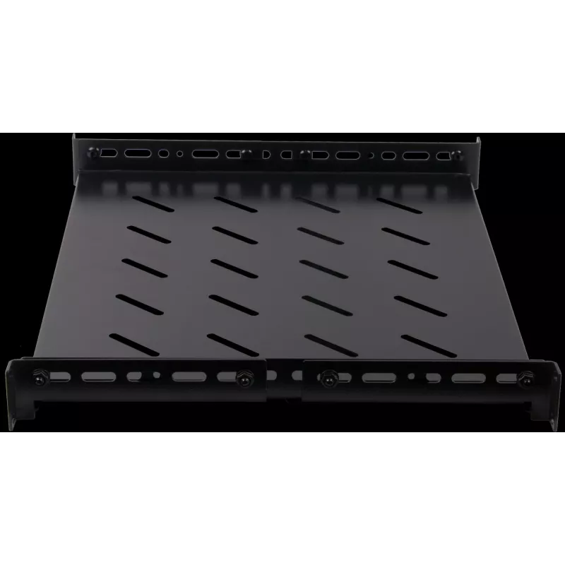 Rockstable 1U 19-inch Heavy Duty Shelf - Fixed Rack Shelf - SPCC Cold Rolled Steel - Black - 50 kg Load Capacity - 760 mm Depth (RS19-SFH76)