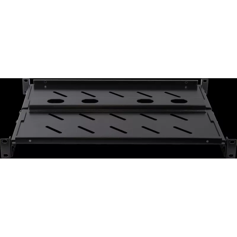 Rockstable 1U 19-inch Heavy Duty Shelf - Fixed Rack Shelf - SPCC Cold Rolled Steel - Black - 50 kg Load Capacity - 760 mm Depth (RS19-SFH76)