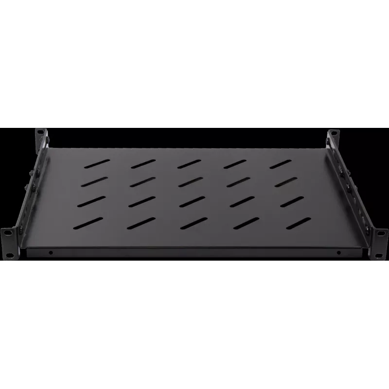 Rockstable 1U 19-inch Heavy Duty Shelf - Fixed Rack Shelf - SPCC Cold Rolled Steel - Black - 50 kg Load Capacity - 760 mm Depth (RS19-SFH76)