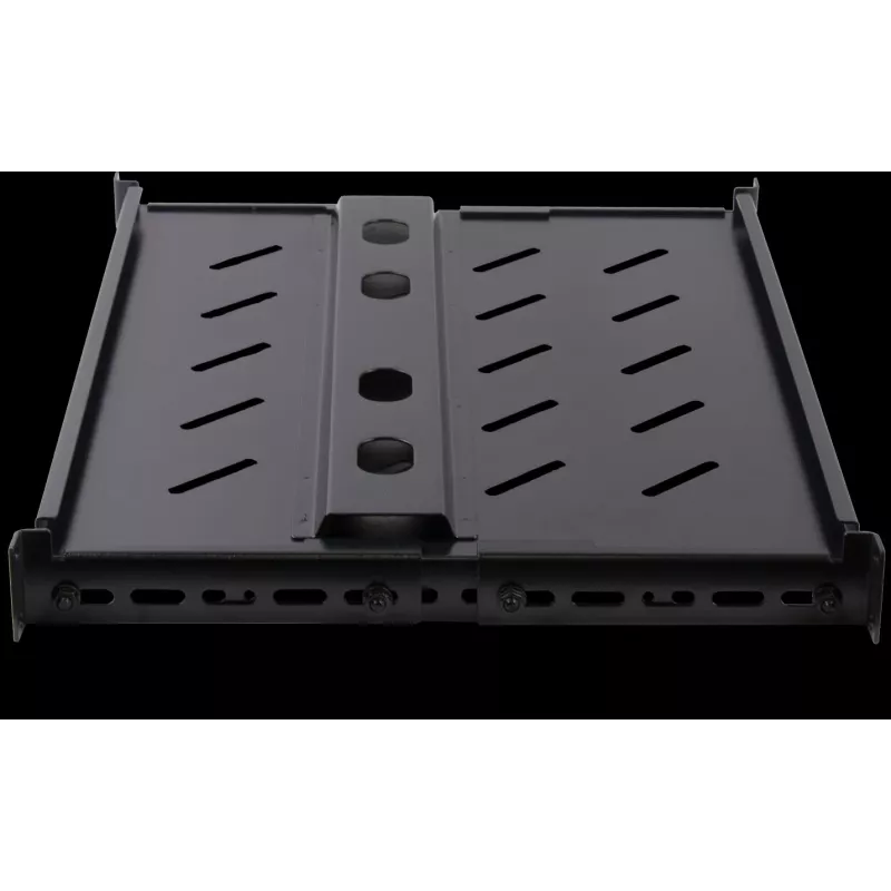 Rockstable 1U 19-inch Heavy Duty Shelf - Fixed Rack Shelf - SPCC Cold Rolled Steel - Black - 50 kg Load Capacity - 760 mm Depth (RS19-SFH76)