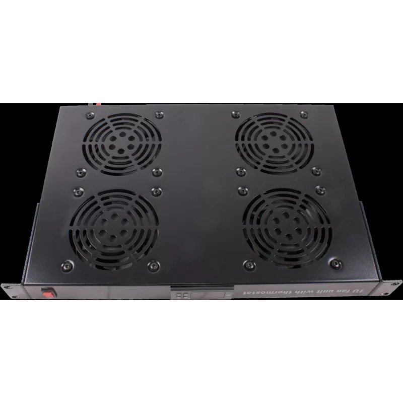 Rockstable 1U 19 Inch Rack Ventilation Unit - Cooling Fan - Built-in Axial Fan - 440 m³/h - Steel - Black - 1 Piece (RS19-FT1U4TM)