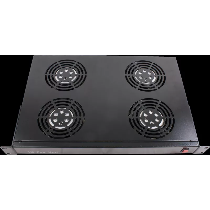 Rockstable 1U 19 inch Ventilation Element - Cooling Fan - Built-in Fan - 440 m³/h - Steel - Black - 1 Piece(s) (RS19-FT1U4)