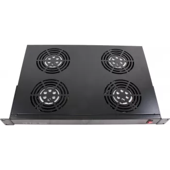 Rockstable 1U 19 inch Ventilation Element - Cooling Fan - Built-in Fan - 440 m³/h - Steel - Black - 1 Piece(s) (RS19-FT1U4)