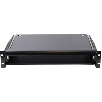 Rockstable 2U 19-inch Rack Drawer Unit - Heavy-Duty Steel - Black - SPCC Cold Rolled Steel - Sliding Drawer - 6.92 kg (RS19-TH02)