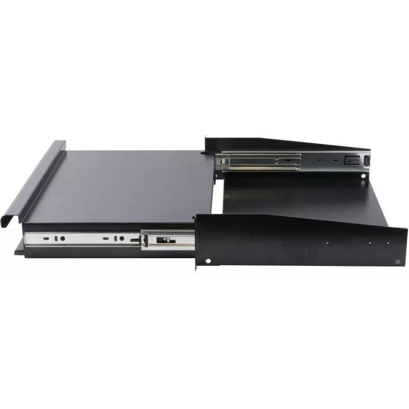 Rockstable 2U 19-inch Rack Drawer Unit - Heavy-Duty Steel - Black - SPCC Cold Rolled Steel - Sliding Drawer - 6.92 kg (RS19-TH02)