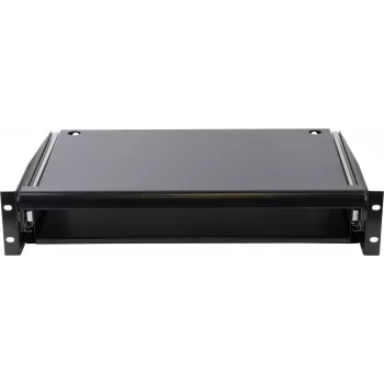 Rockstable 2U 19-inch Rack Drawer Unit - Heavy-Duty Steel - Black - SPCC Cold Rolled Steel - Sliding Drawer - 6.92 kg (RS19-TH02)