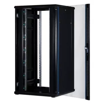 Rockstable RS19-8832 32U 19 inch Freestanding Server Cabinet with Tempered Glass Door, Lockable, 800 kg Load, Adjustable Rails