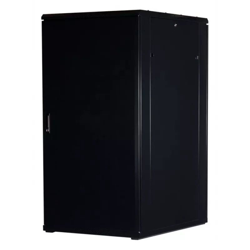 Rockstable 32U 19-Inch Server Cabinet with Glass Door - Freestanding Rack - 800 kg Load Capacity - Lockable - Mounting Rails - Adjustable Feet (RS19-8032)