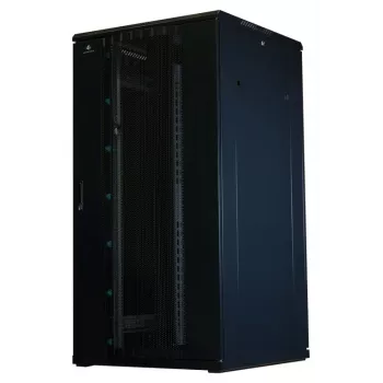 Rockstable RS19-8832PP 32U 19 inch Freestanding Server Cabinet with Mesh Doors, 800 kg Load, Lockable, Black