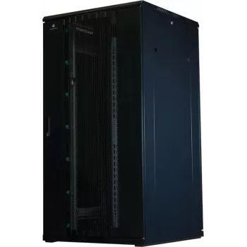 Rockstable RS19-8832PP 32U 19 inch Freestanding Server Cabinet with Mesh Doors, 800 kg Load, Lockable, Black